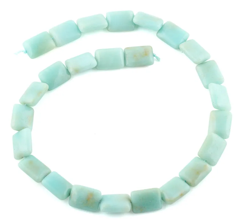 13x18MM Amazonite Puffy Rectangular Gemstone Beads