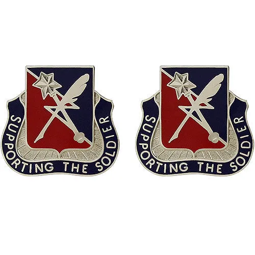149th Personnel Services Battalion Unit Crest (Supporting the Soldier) - Sold in Pairs