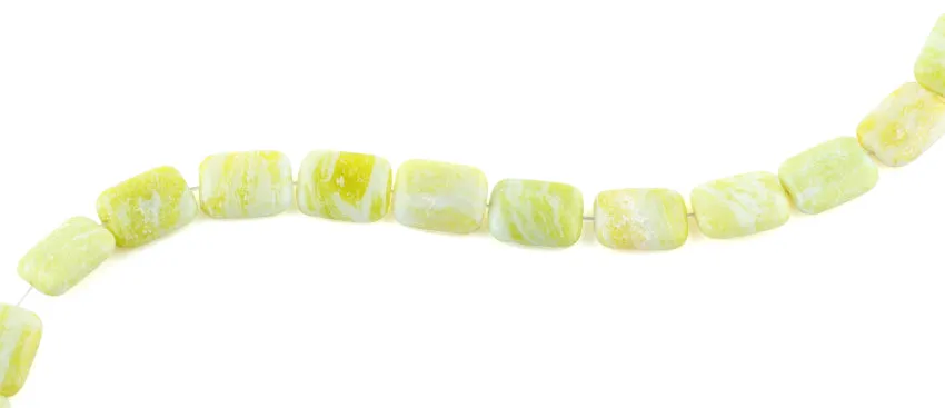 15x20MM Lemon Puffy Rectangular Gemstone Beads