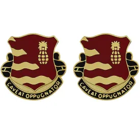 174th ADA (Air Defense Artillery) Regiment Unit Crest (Caveat Oppugnator) - Sold in Pairs