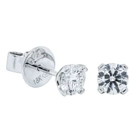 18ct White Gold 1.00ct Diamond Blossom Stud Earrings