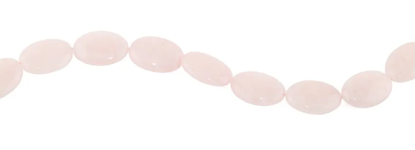 18x25MM Rose Quartz Puffy Oval Gemstone Beads