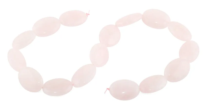 18x25MM Rose Quartz Puffy Oval Gemstone Beads