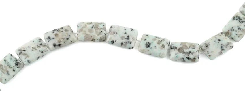 18x25MM Sesame Puffy Rectangular Gemstone Beads
