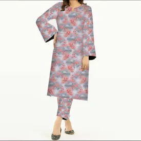 2PC- Unstitched Digital Printed Cambric Suit PW3451