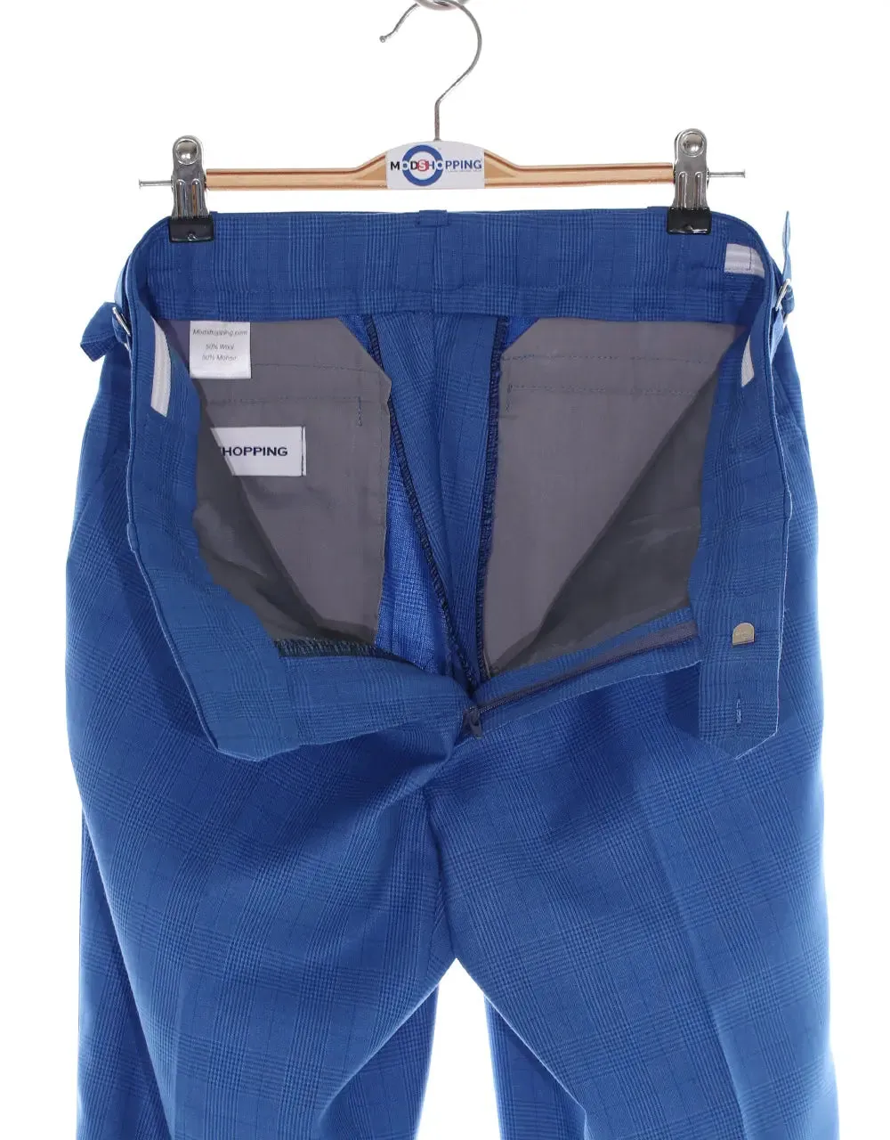 3 Piece Suit | Blue Prince Of Wales Check Suit