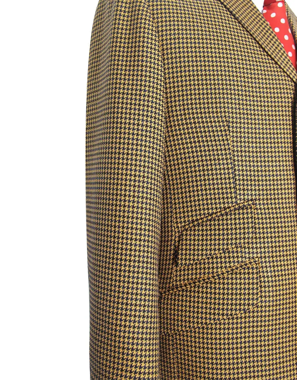 3 Piece Suit - Brown And Black Houndstooth Suit