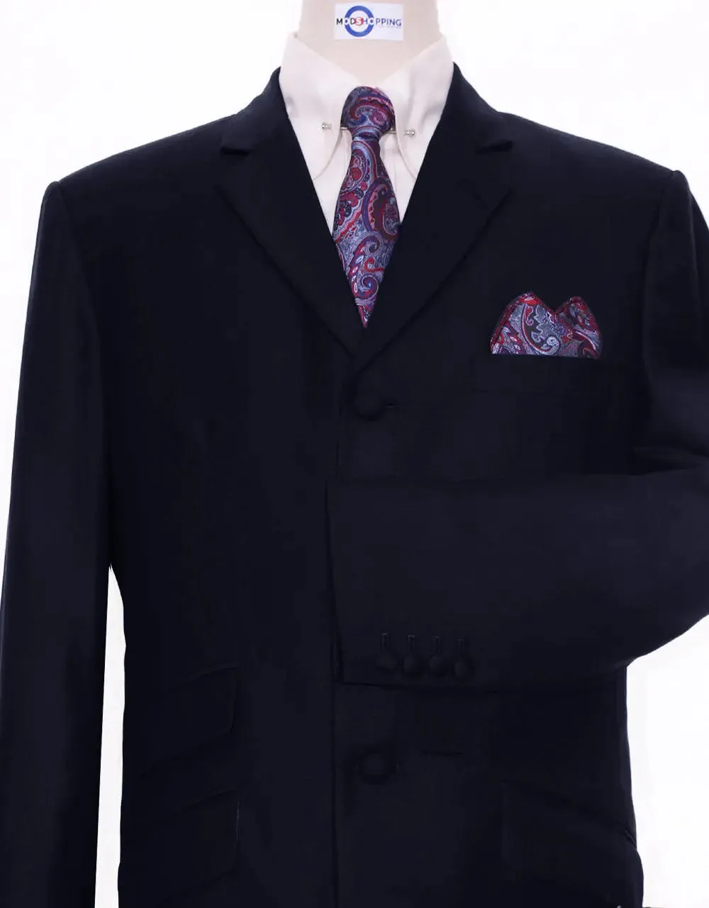 3 Piece Suit Essential Dark Navy Blue Suit