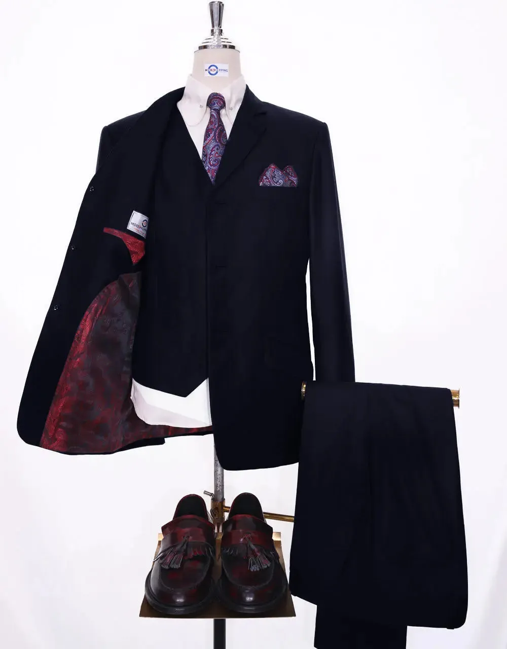 3 Piece Suit Essential Dark Navy Blue Suit