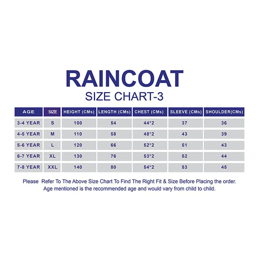 3d Applique Blue Shark Sleeves, Kids Raincoat
