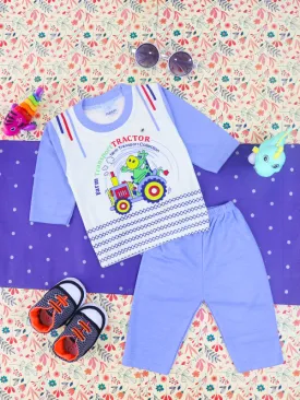 3Mth - 9Mth Tractor Blue Baba Suit For Newborns HG NBS95