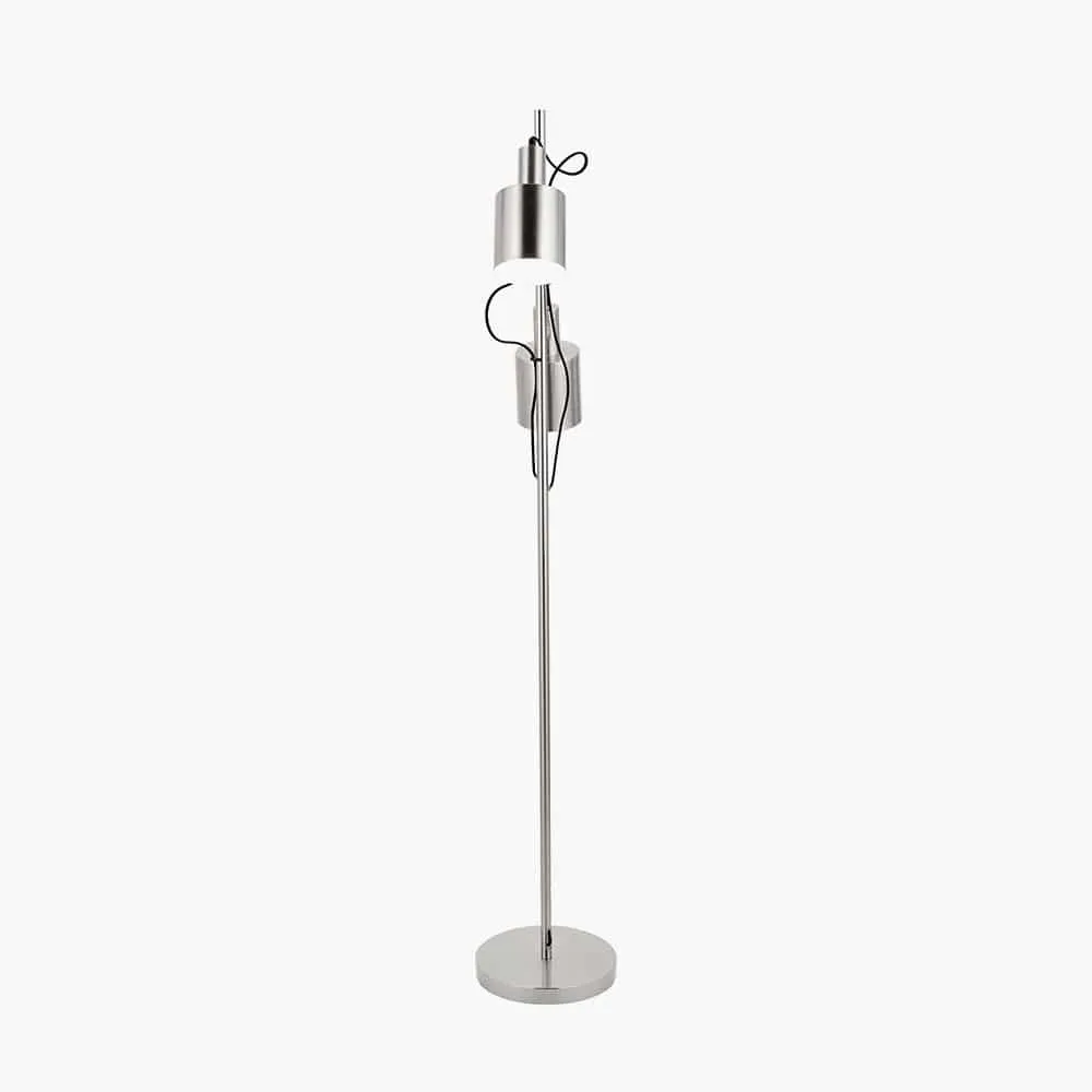 Aaron Brushed Chrome Metal Task Floor Lamp