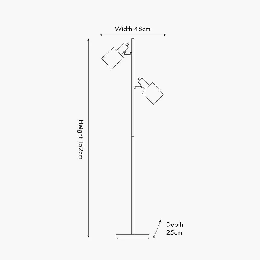 Aaron Brushed Chrome Metal Task Floor Lamp