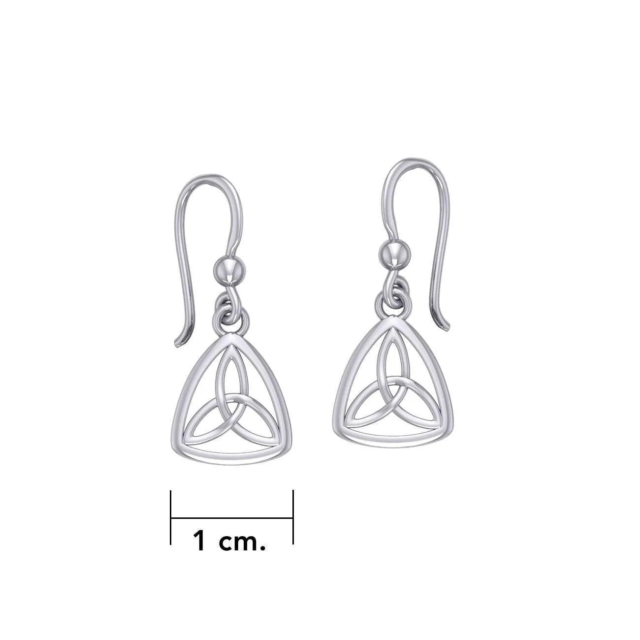 Adorned by the timeless Celtic Triquetra ~ Sterling Silver Jewelry Dangling Earrings TE745