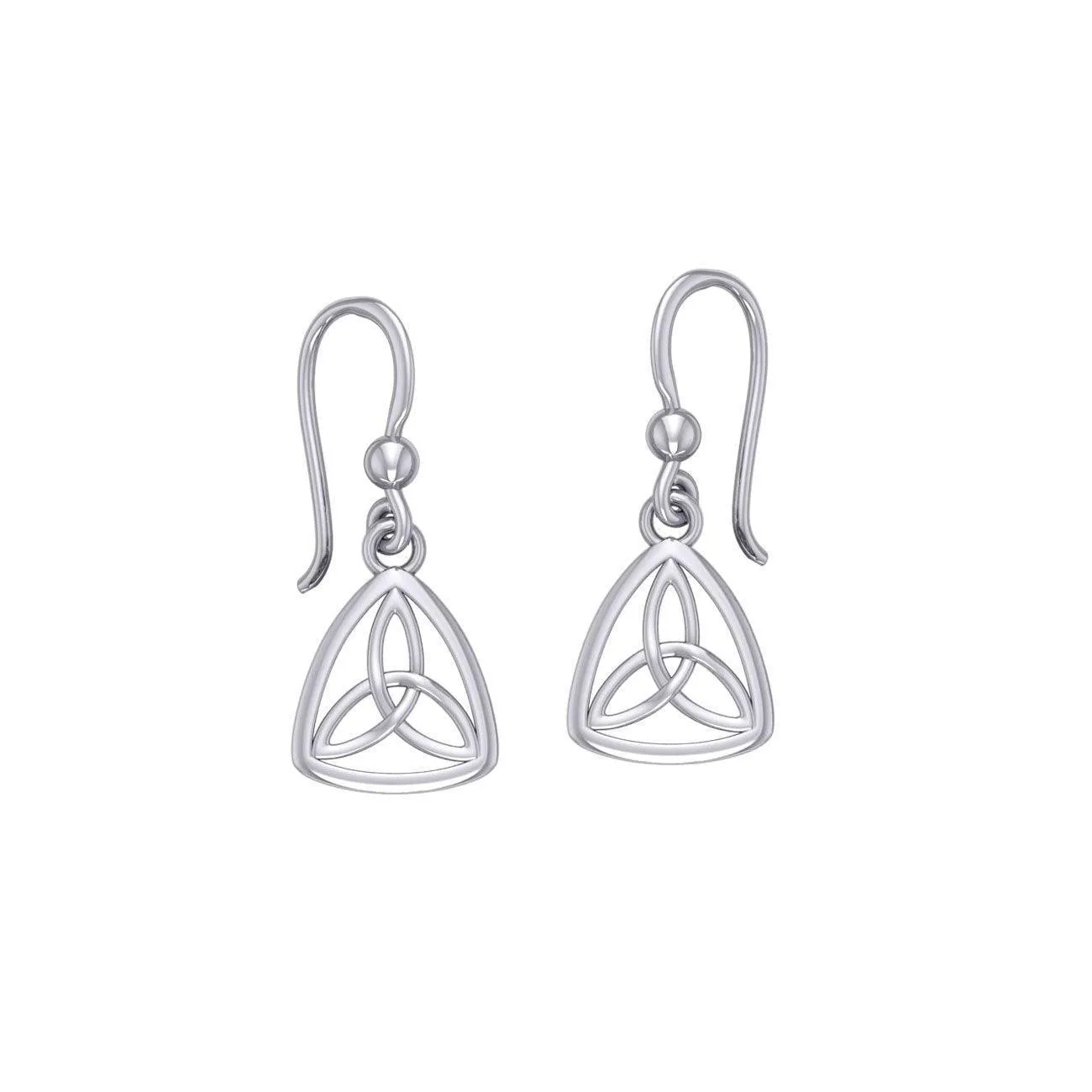 Adorned by the timeless Celtic Triquetra ~ Sterling Silver Jewelry Dangling Earrings TE745