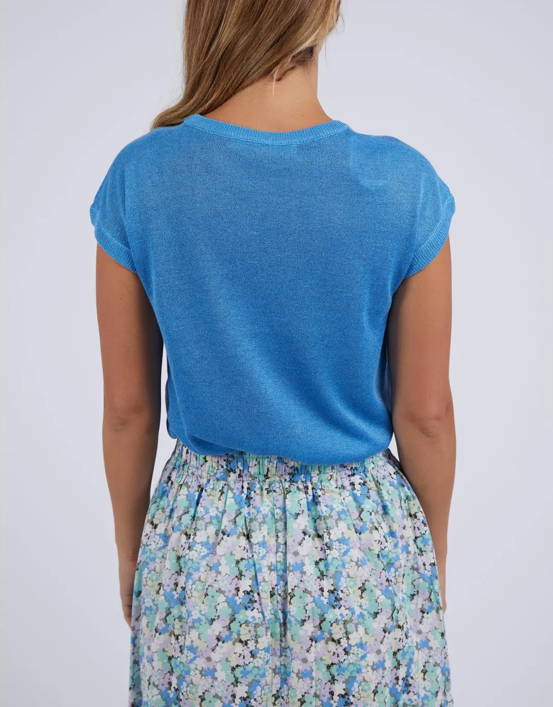 Alma Metallic Knit - Blue