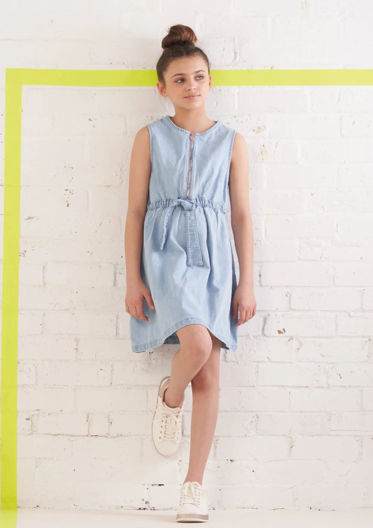 Ana Denim Cut Out Dress