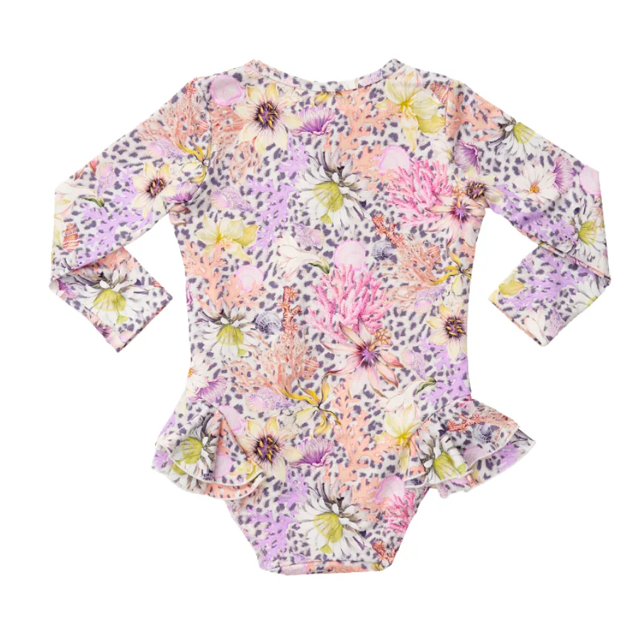 Aqua Blu Kids Long Sleeve One Piece AG2212DY - Daisy
