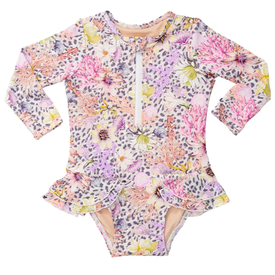 Aqua Blu Kids Long Sleeve One Piece AG2212DY - Daisy