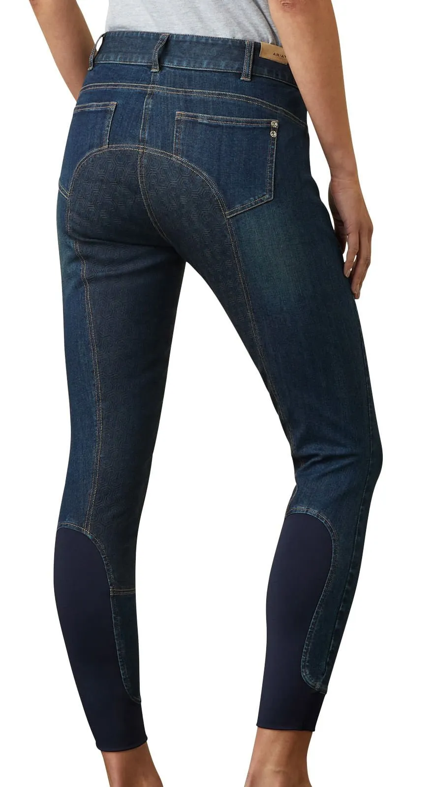 Ariat Halo Denim Full Seat Breech, Birch Marine