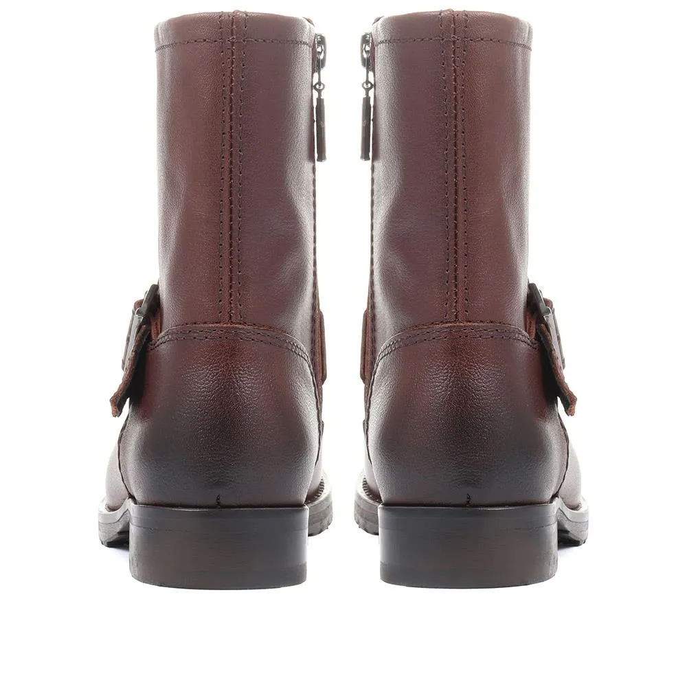 Baja Leather Biker Boots - BARBR32519 / 318 634