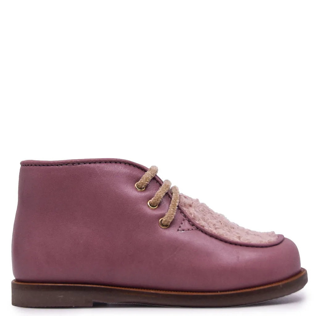 Beberlis Pink Shearling Baby Bootie