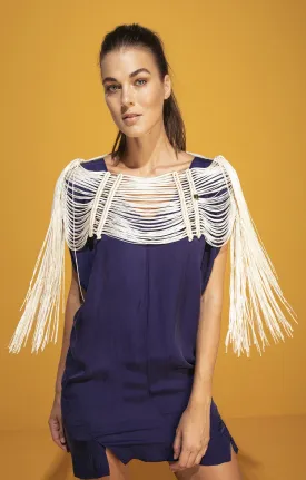 Beige Handwoven Cape