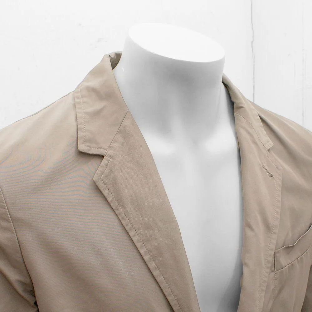 Beige Two Button Casual Suit Blazer Jacket