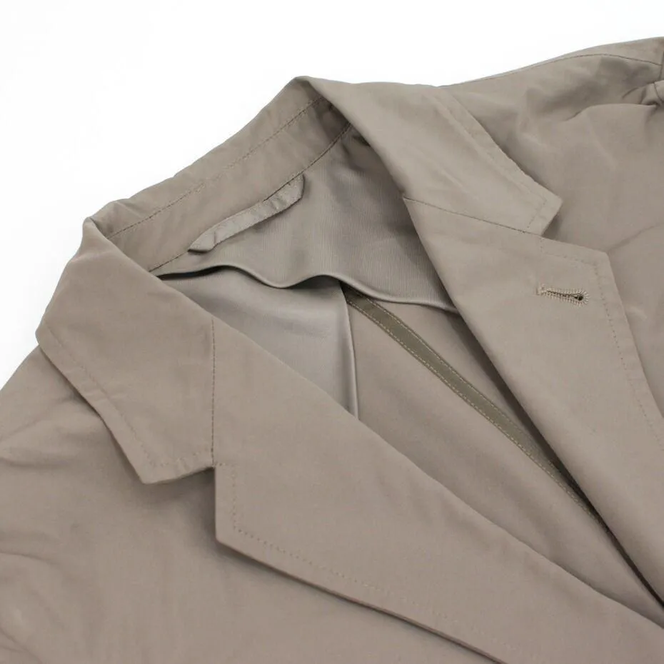 Beige Two Button Casual Suit Blazer Jacket