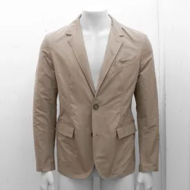 Beige Two Button Casual Suit Blazer Jacket