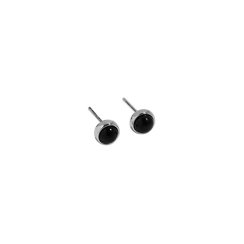 Black Onyx Stud Earrings