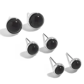 Black Onyx Stud Earrings