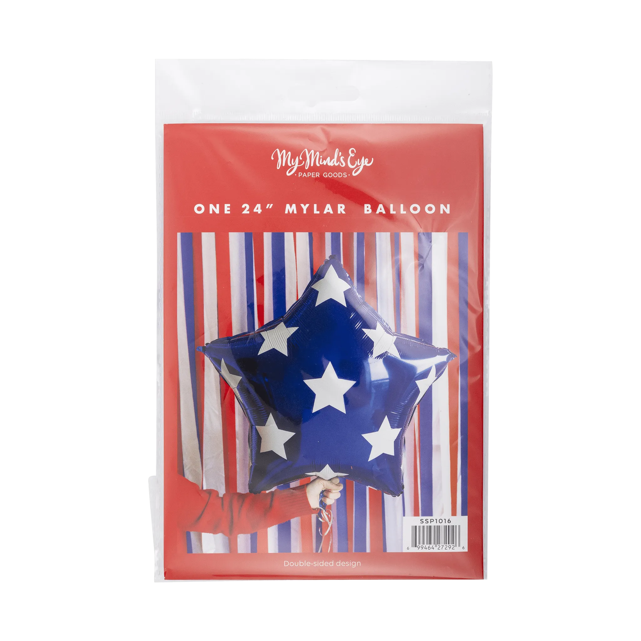 Blue Star Shaped Mylar Balloon