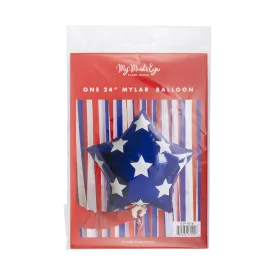 Blue Star Shaped Mylar Balloon