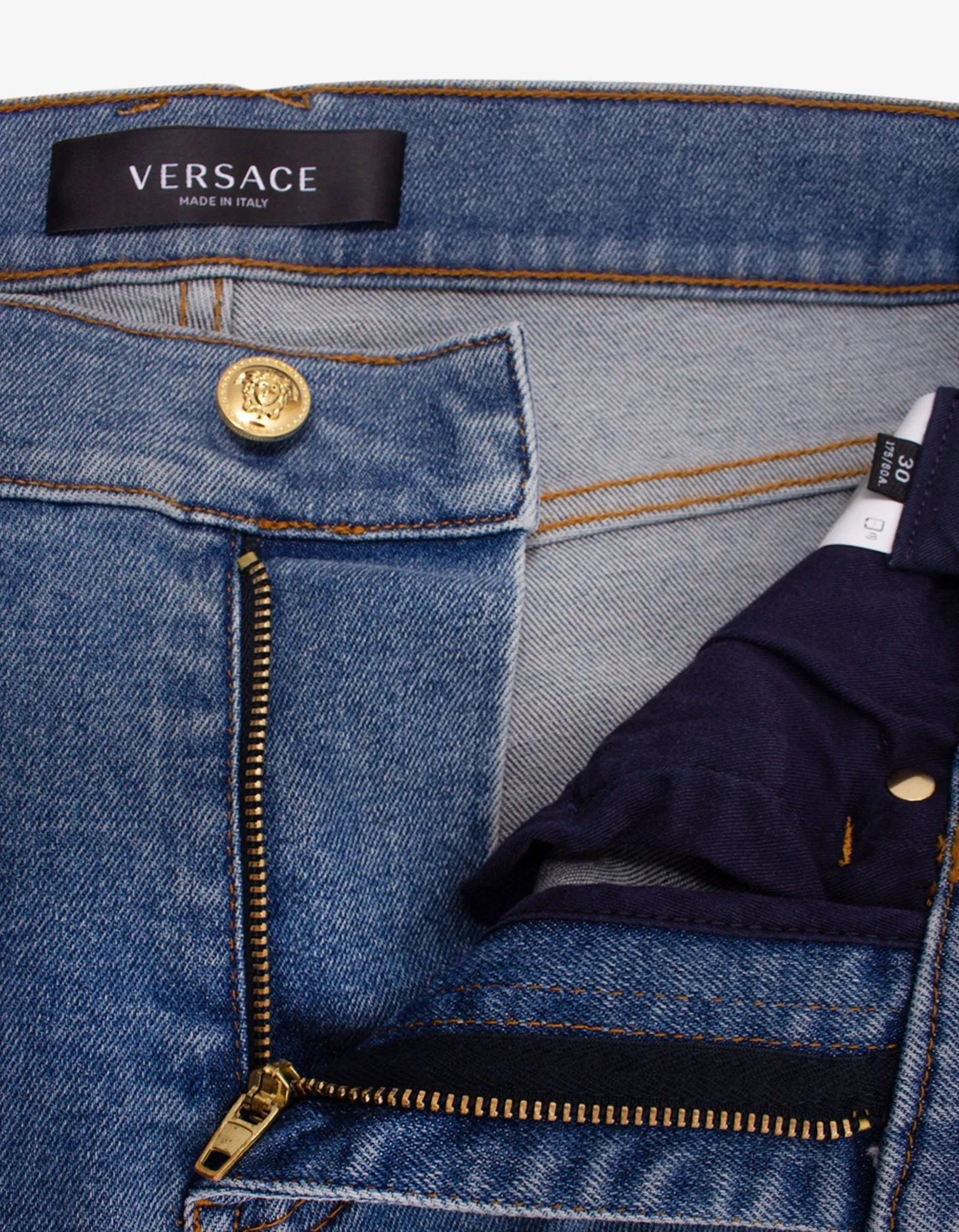 Blue Stretch-Denim Slim Jeans