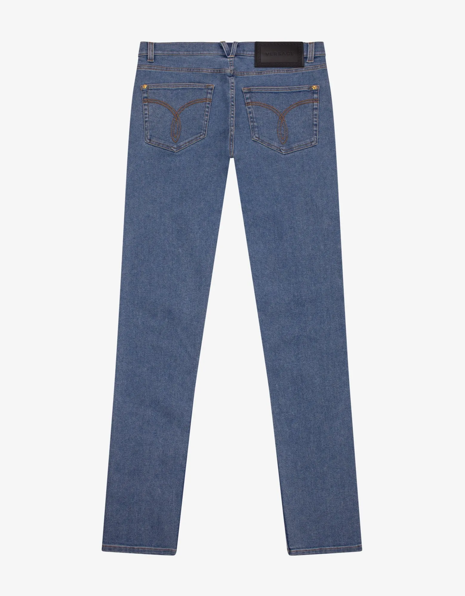Blue Stretch-Denim Slim Jeans