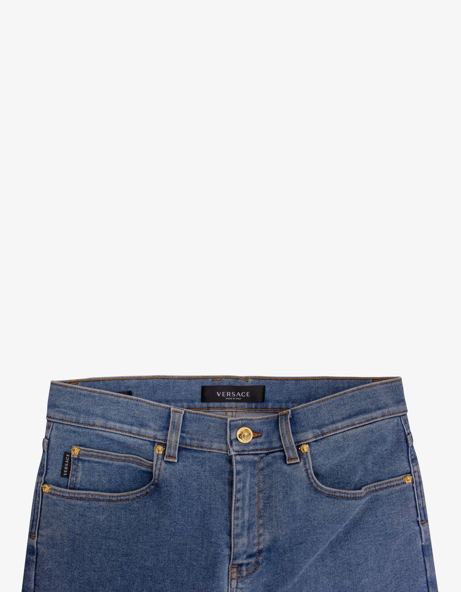 Blue Stretch-Denim Slim Jeans