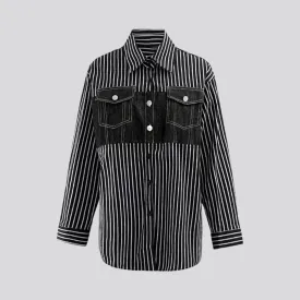 Boho chic denim shirt for ladies