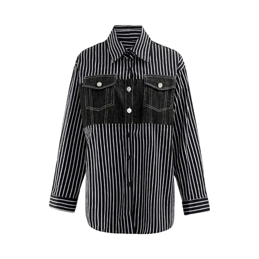 Boho chic denim shirt for ladies