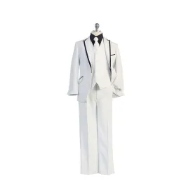 Boys White/Black Suit