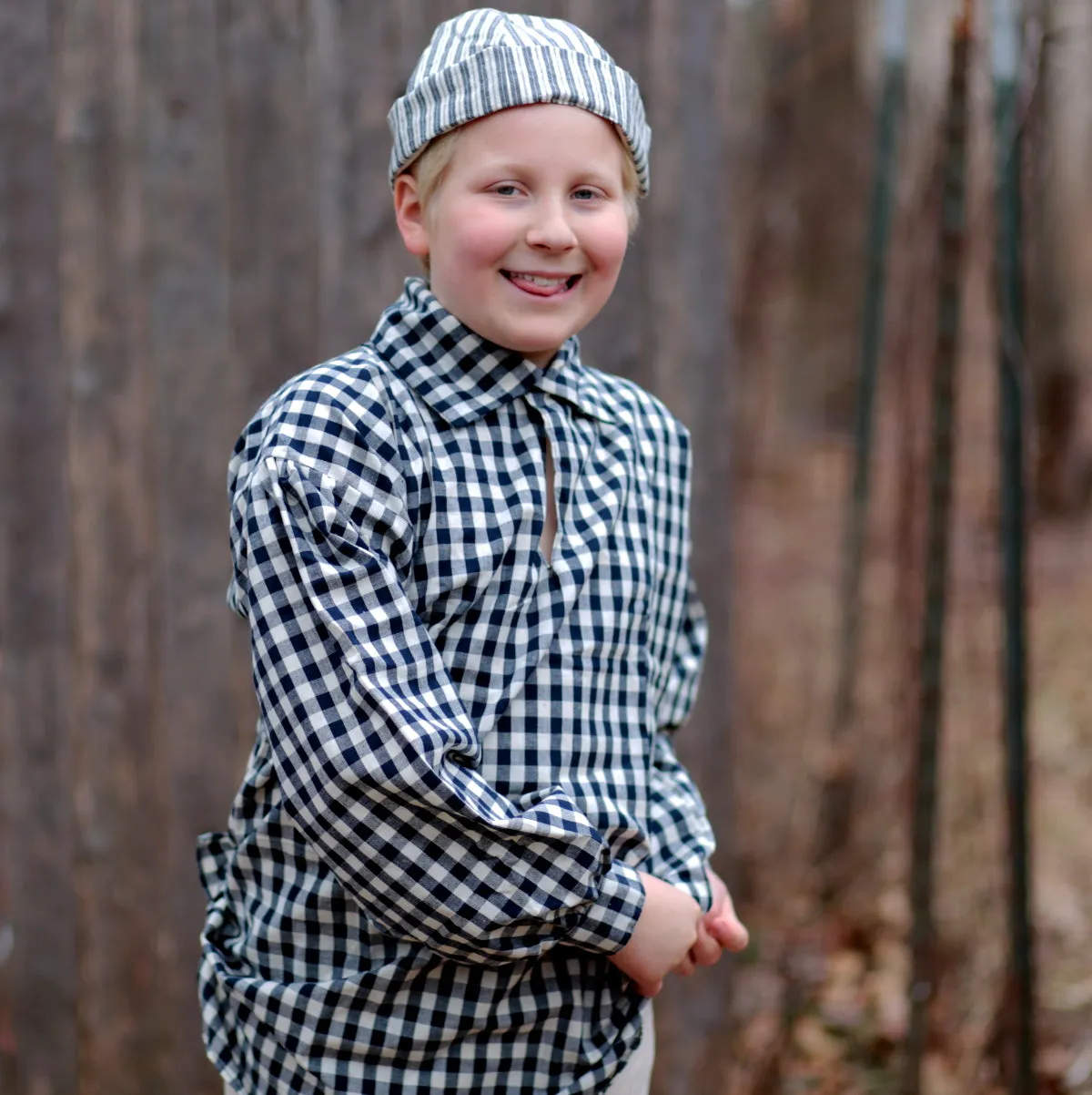 Boys' Workshirt Blue Checked