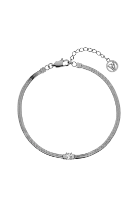 Brilliant Sleek Bracelet Silver