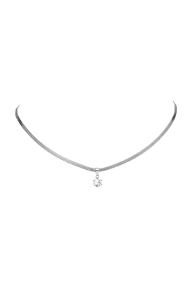 Brilliant Sleek Necklace Silver