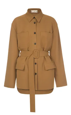 Brown Jacket-Blouse
