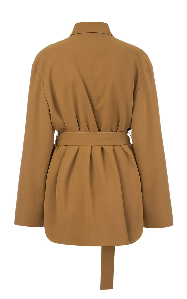 Brown Jacket-Blouse