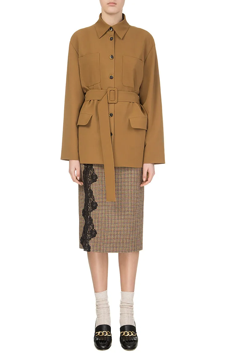 Brown Jacket-Blouse