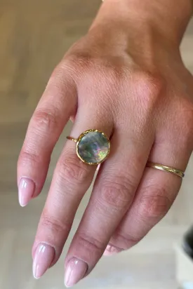 Cameron Disc Ring In Black