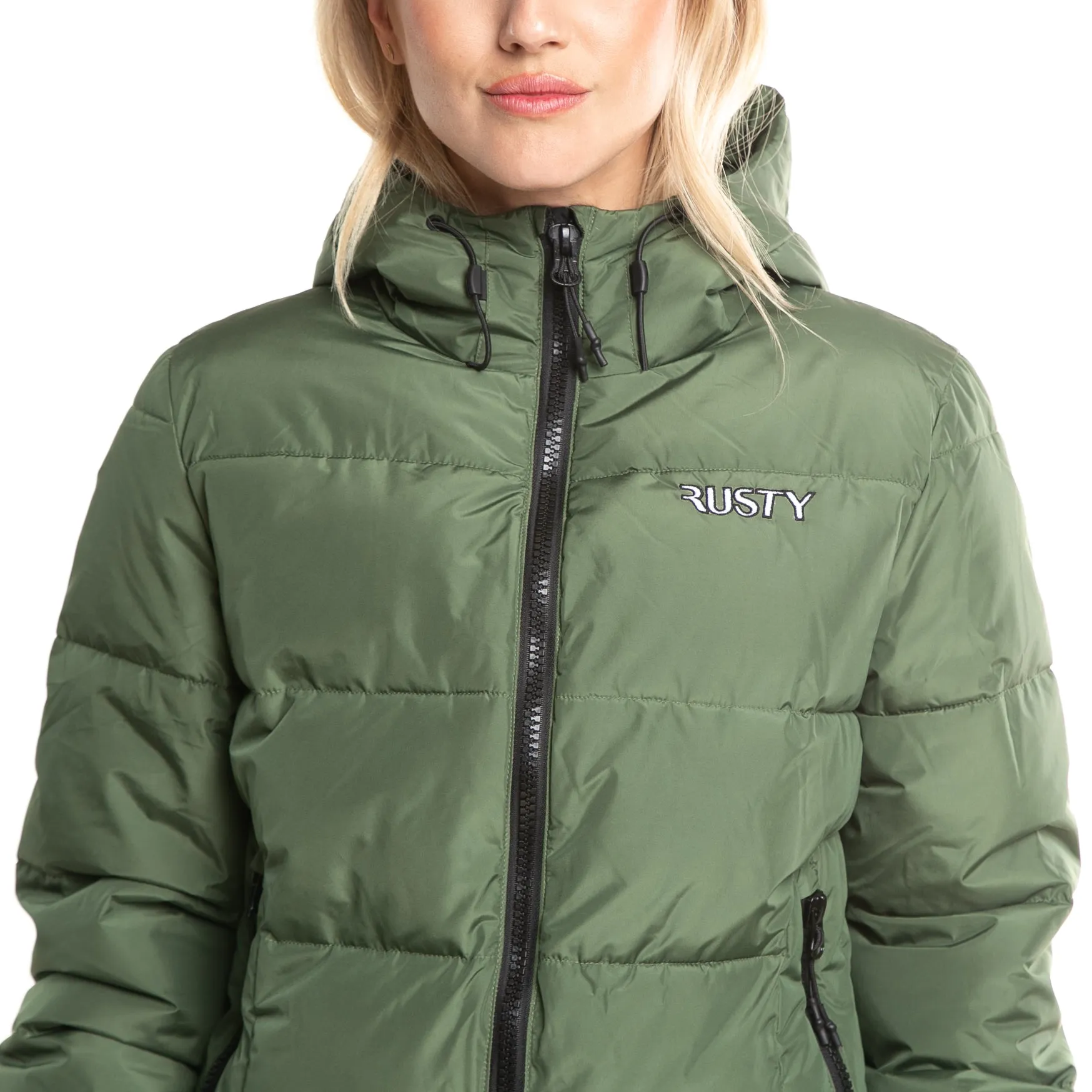 Campera Abrigo Rusty Stella Puffer Coat Ld* Army