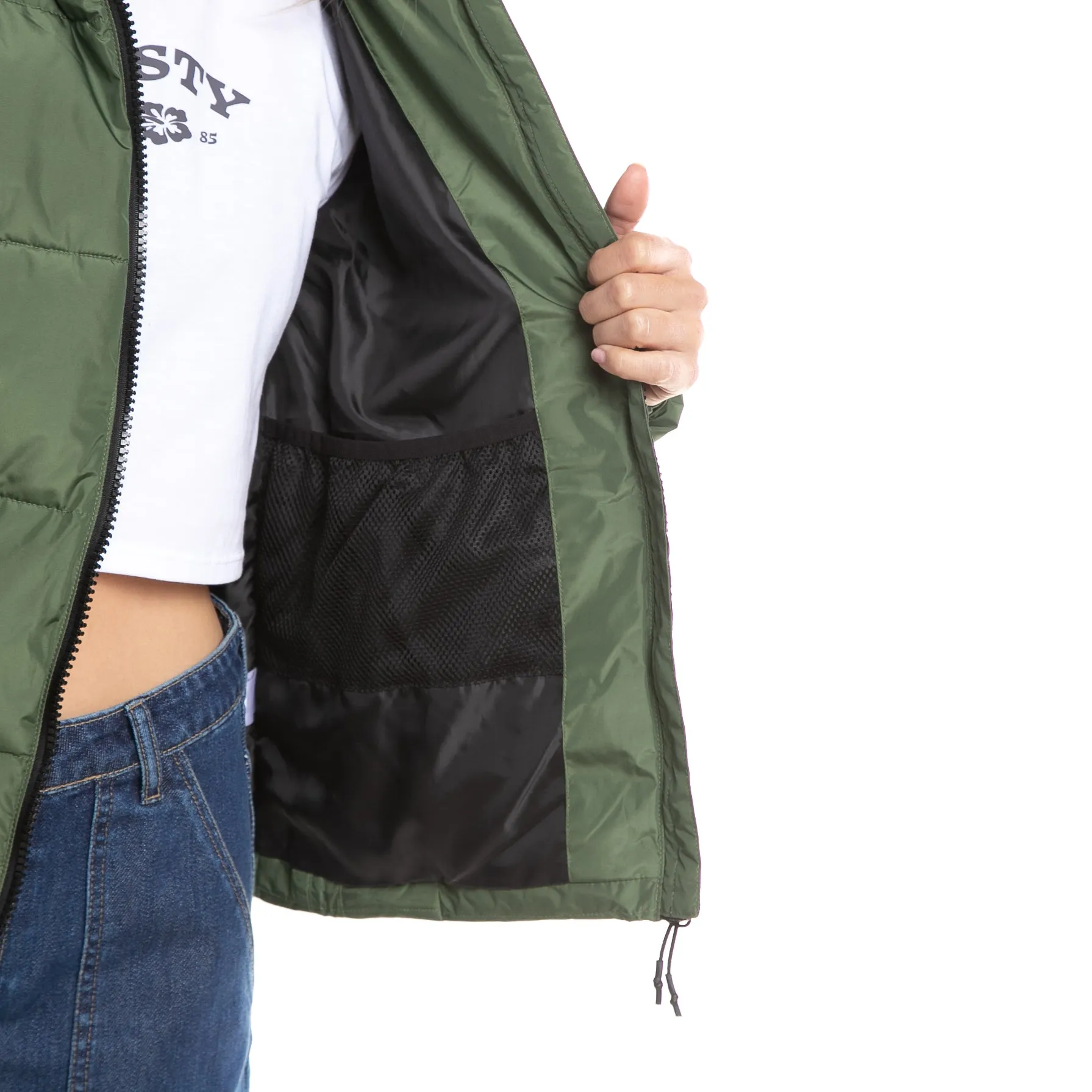 Campera Abrigo Rusty Stella Puffer Coat Ld* Army