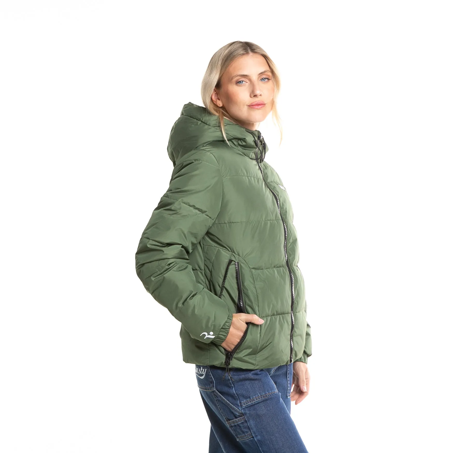 Campera Abrigo Rusty Stella Puffer Coat Ld* Army